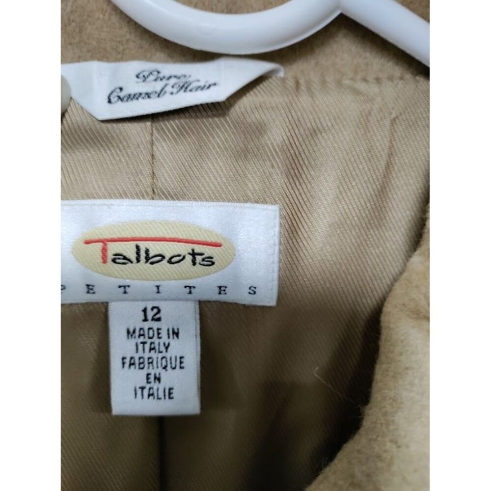 Vintage Talbots Camel Hair Long Sleeve Button Up Blazer Jacket Tan Women's 12 - Picture 5 of 16
